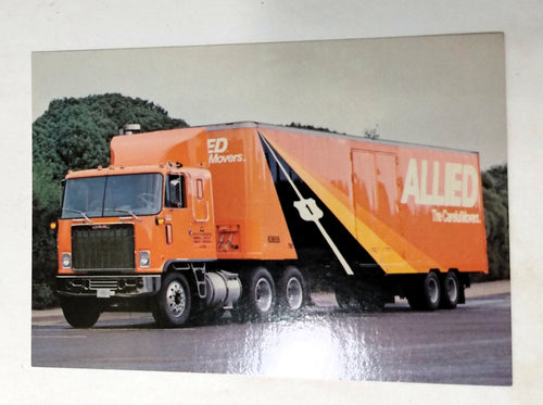 Allied Van Lines GMC Astro SS Semi Moving Truck Allentown 1970's - TulipStuff