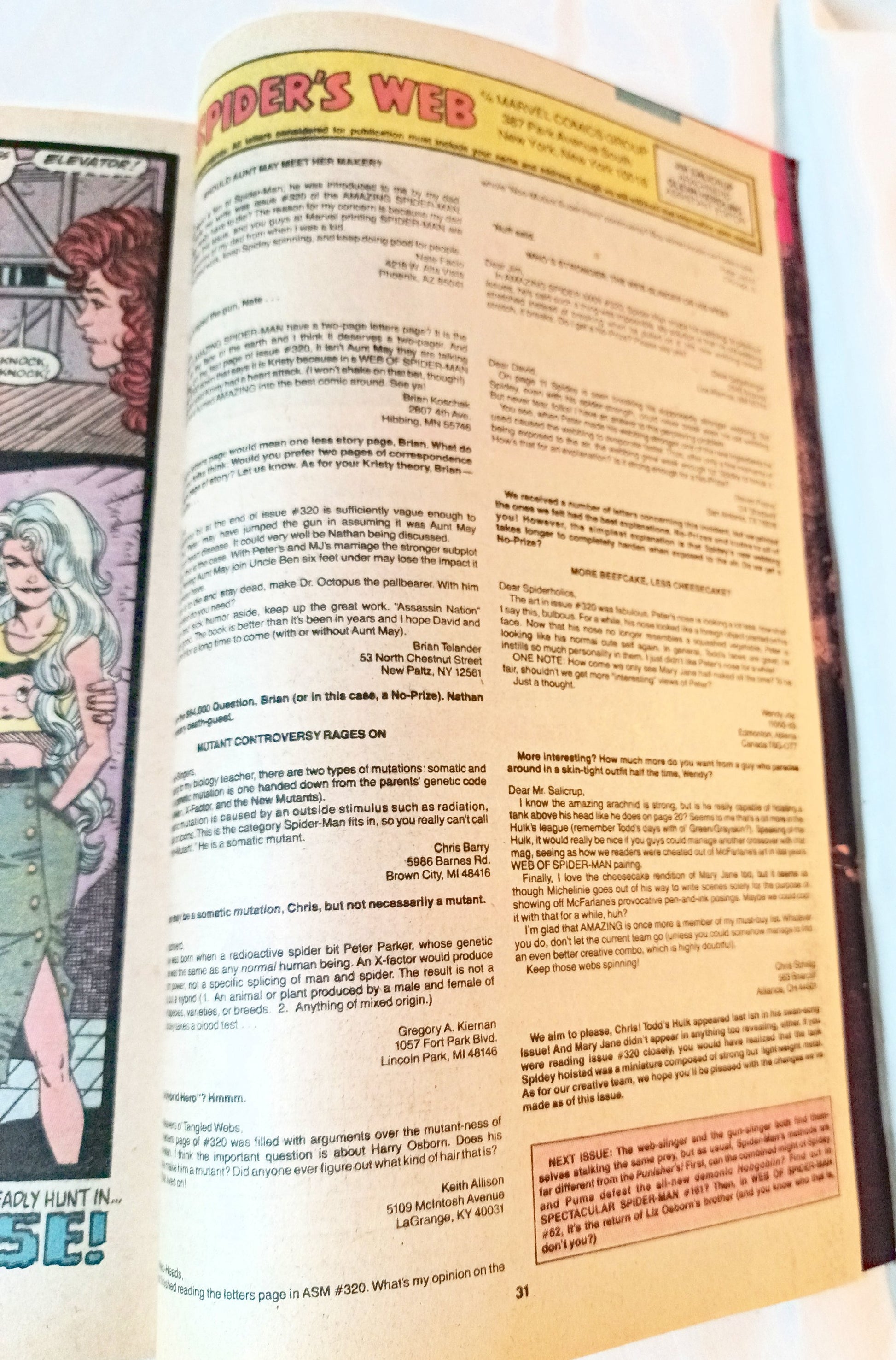 The Amazing Spiderman 329 February 1990 Marvel Comics Tri-Sentinel - TulipStuff