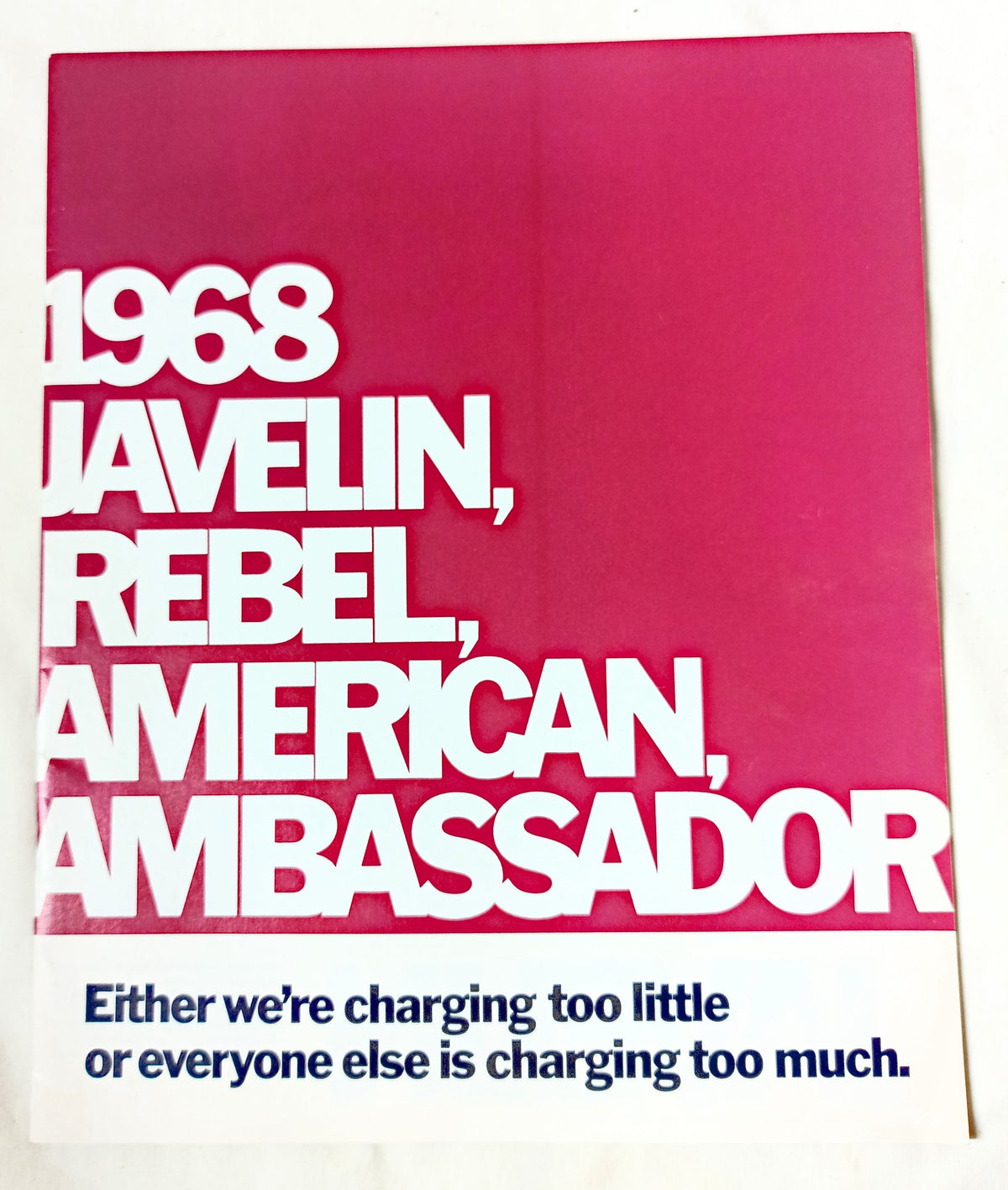 American Motors 1968 Full Line Guide Javelin Rebel Ambassador Rambler - TulipStuff