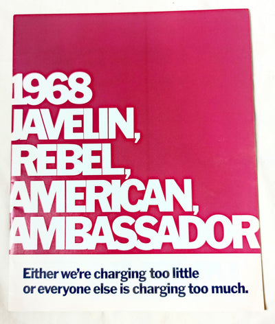 American Motors 1968 Full Line Guide Javelin Rebel Ambassador Rambler - TulipStuff