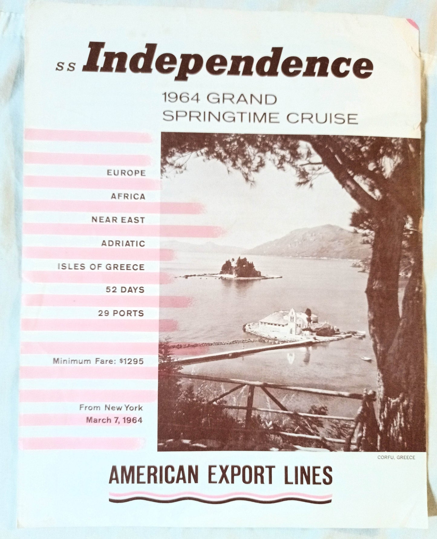 American Export Lines ss Independence 1964 Grand Springtime Cruise - TulipStuff
