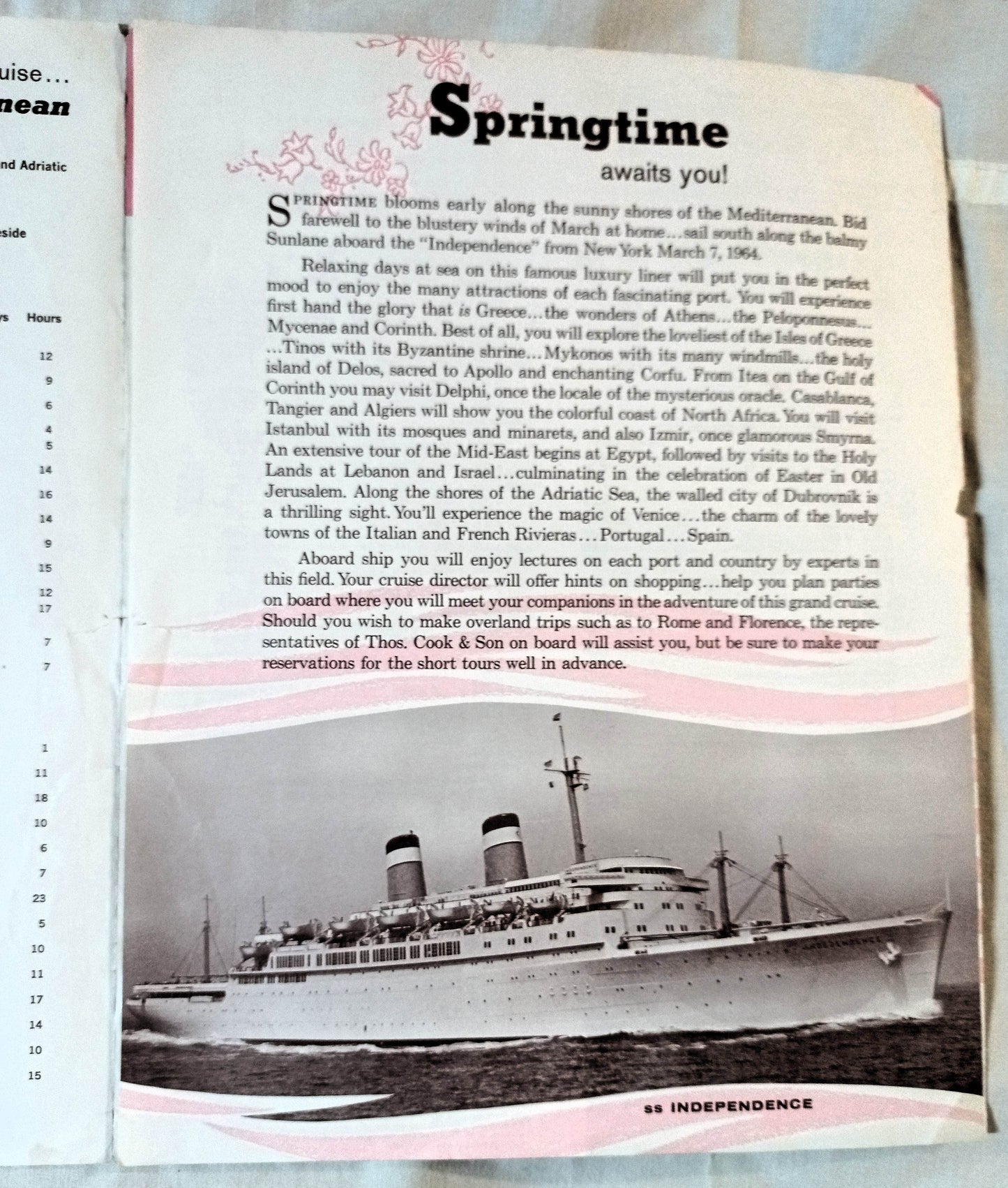 American Export Lines ss Independence 1964 Grand Springtime Cruise - TulipStuff