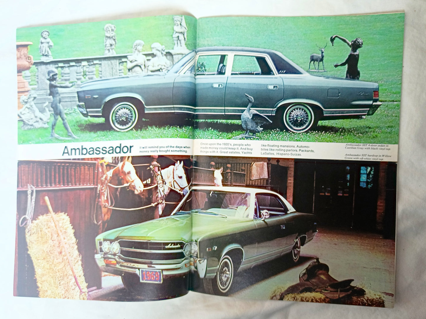 American Motors 1969 Full Line Brochure AMX Javelin Rebel Ambassador - TulipStuff