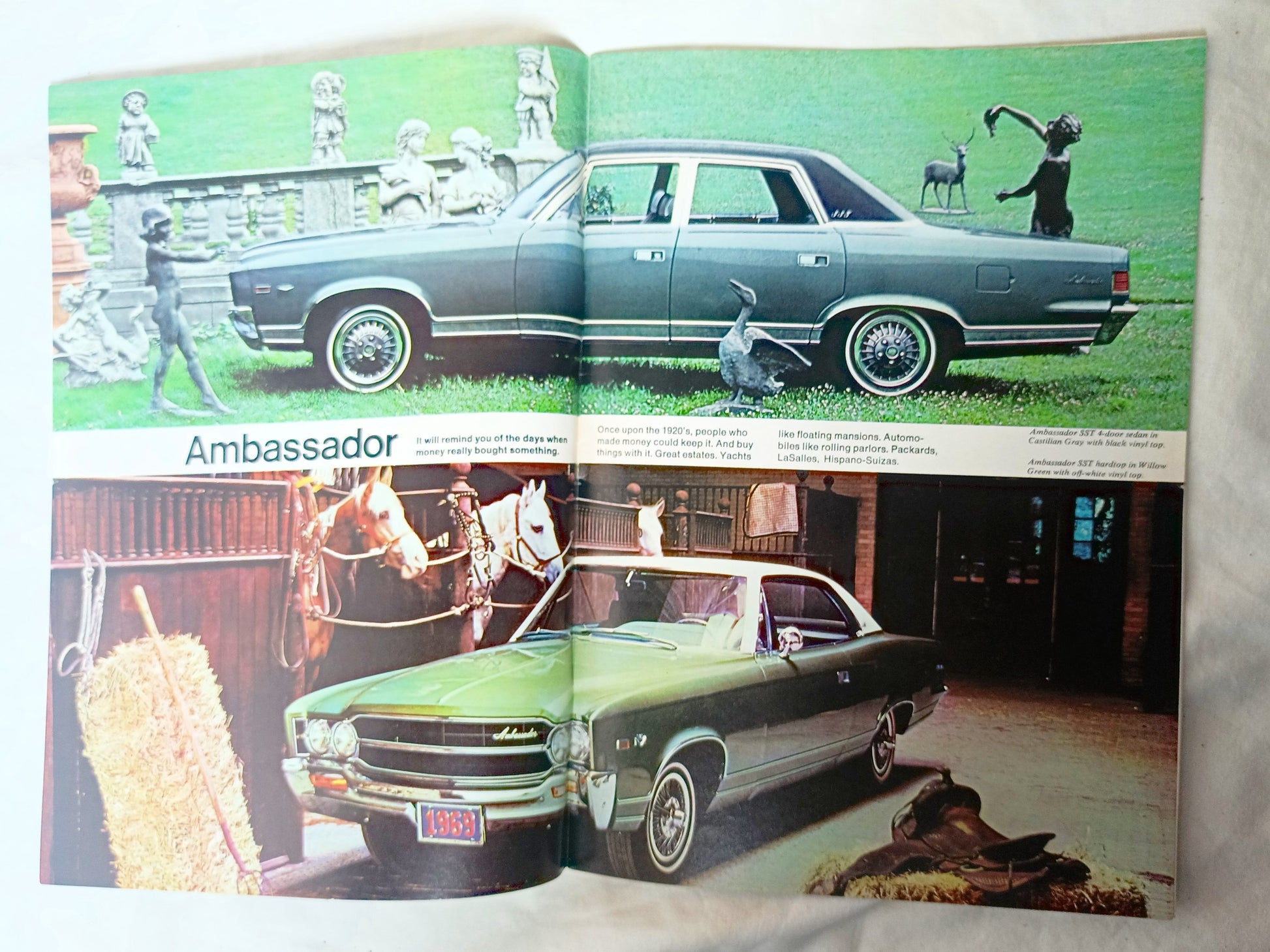 American Motors 1969 Full Line Brochure AMX Javelin Rebel Ambassador - TulipStuff