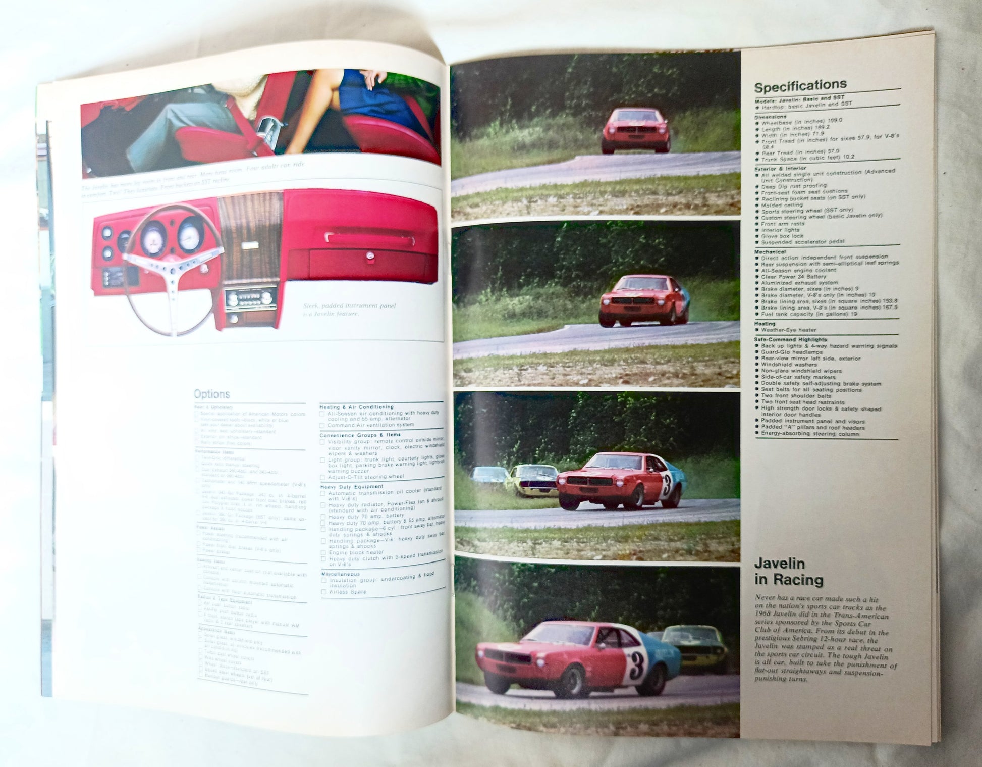 American Motors 1969 Full Line Brochure AMX Javelin Rebel Ambassador - TulipStuff