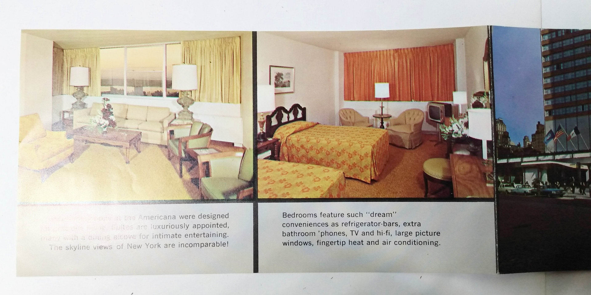 Americana of New York Hotel 7th Ave 52nd-53rd St Mid 1960's Brochure - TulipStuff
