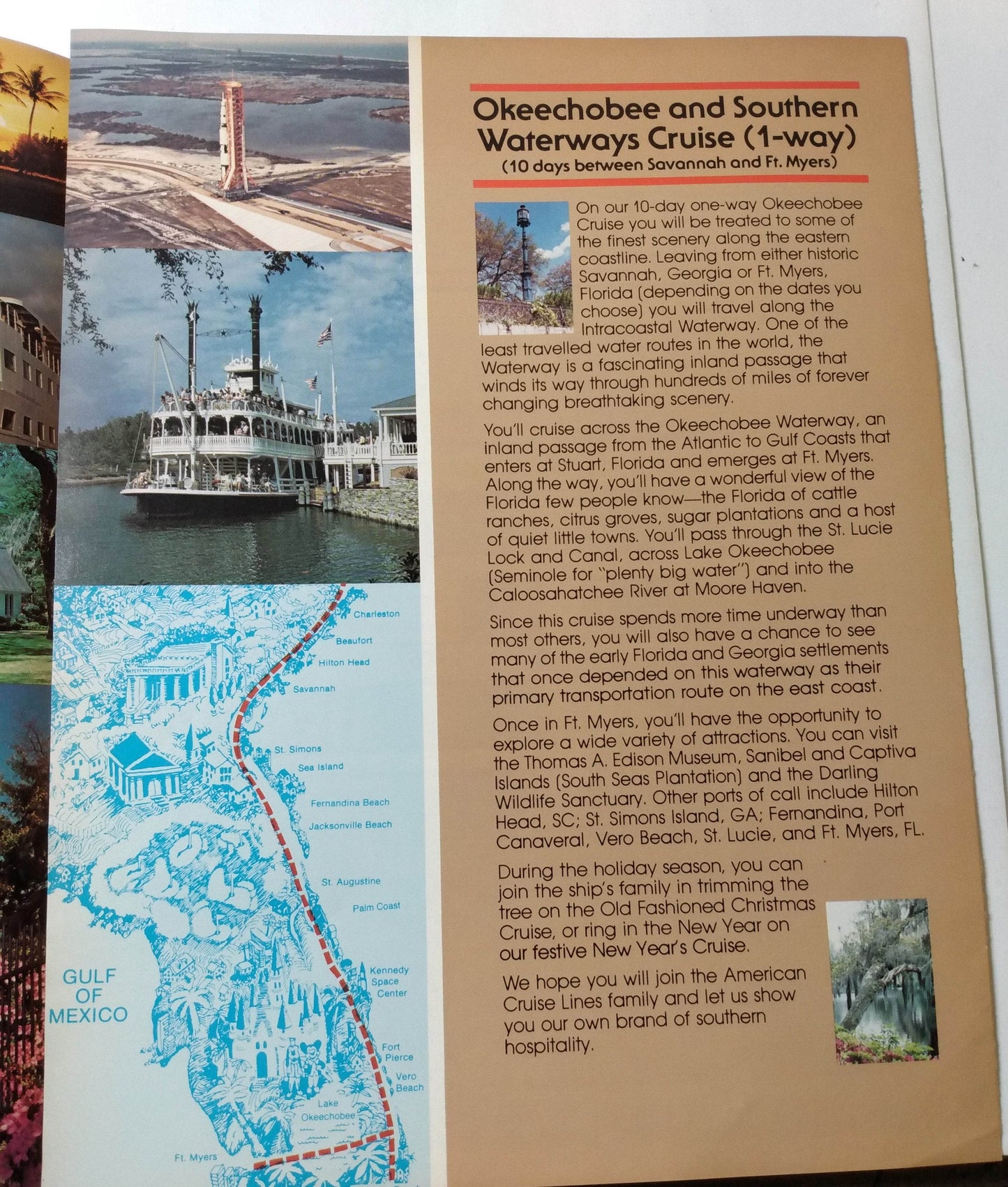 American Cruise Lines (Haddam CT) Winter 1982-83 mv America Brochure - TulipStuff