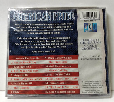 American Pride 16 Stirring Patriotic Themes Heritage Choir & Orchestra 2001 - TulipStuff