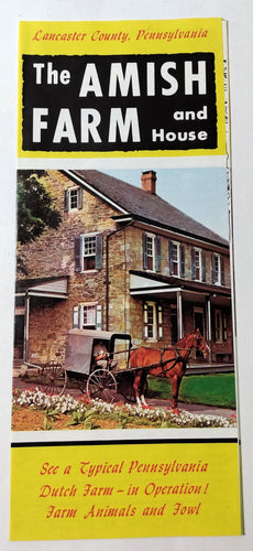 The Amish Farm And House Lancaster Pennsylvania Travel Brochure 1981 - TulipStuff