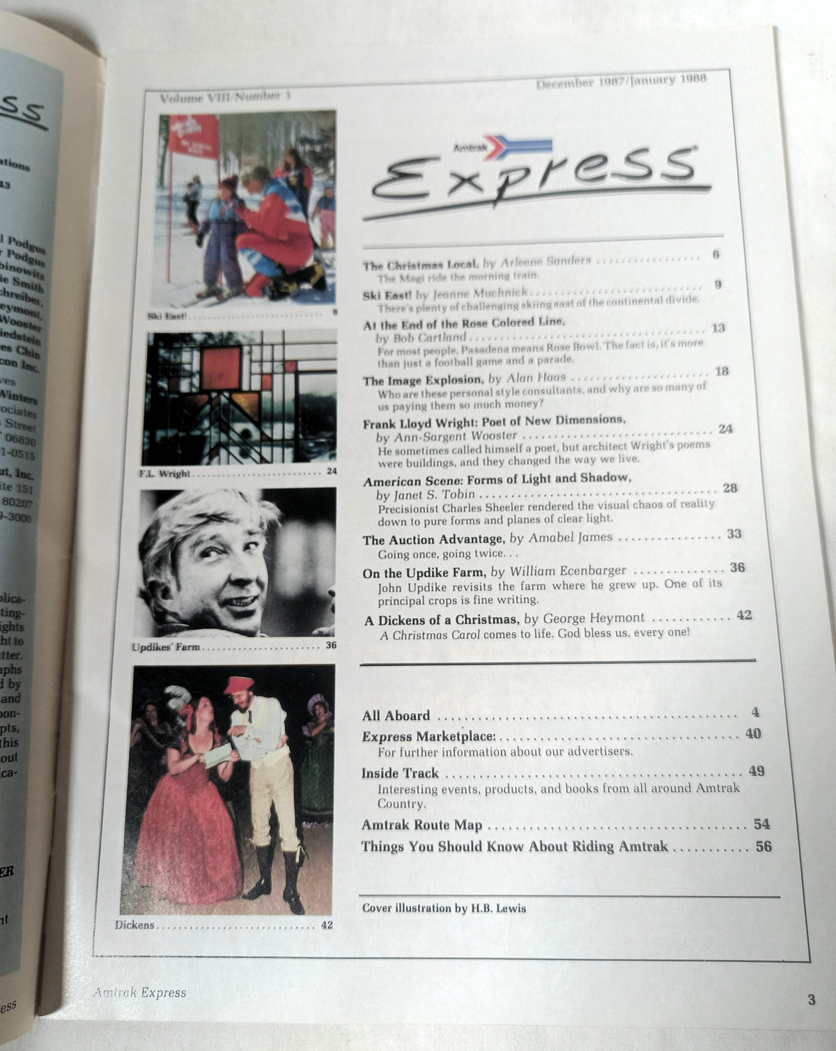 Amtrak Express Magazine Dec 1987 / Jan 1988 Christmas Train of Year - TulipStuff