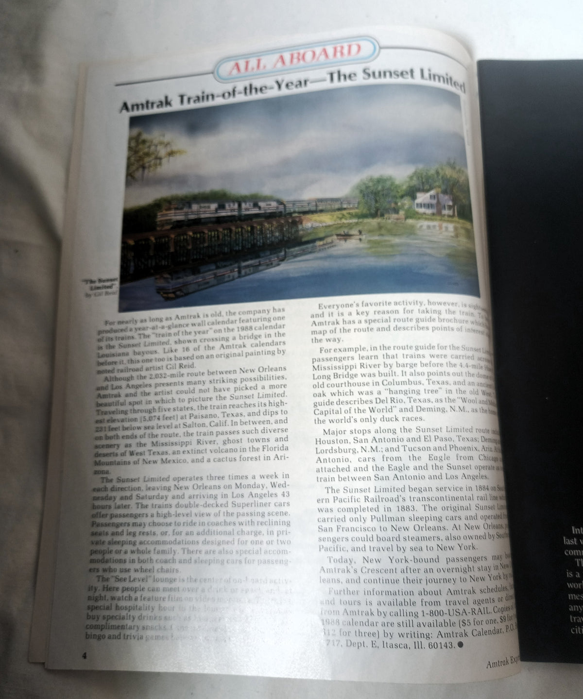 Amtrak Express Magazine Dec 1987 / Jan 1988 Christmas Train of Year - TulipStuff