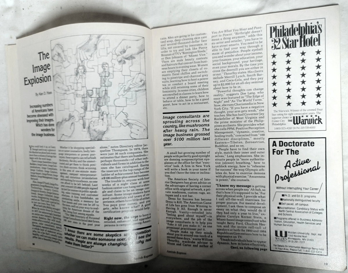 Amtrak Express Magazine Dec 1987 / Jan 1988 Christmas Train of Year - TulipStuff