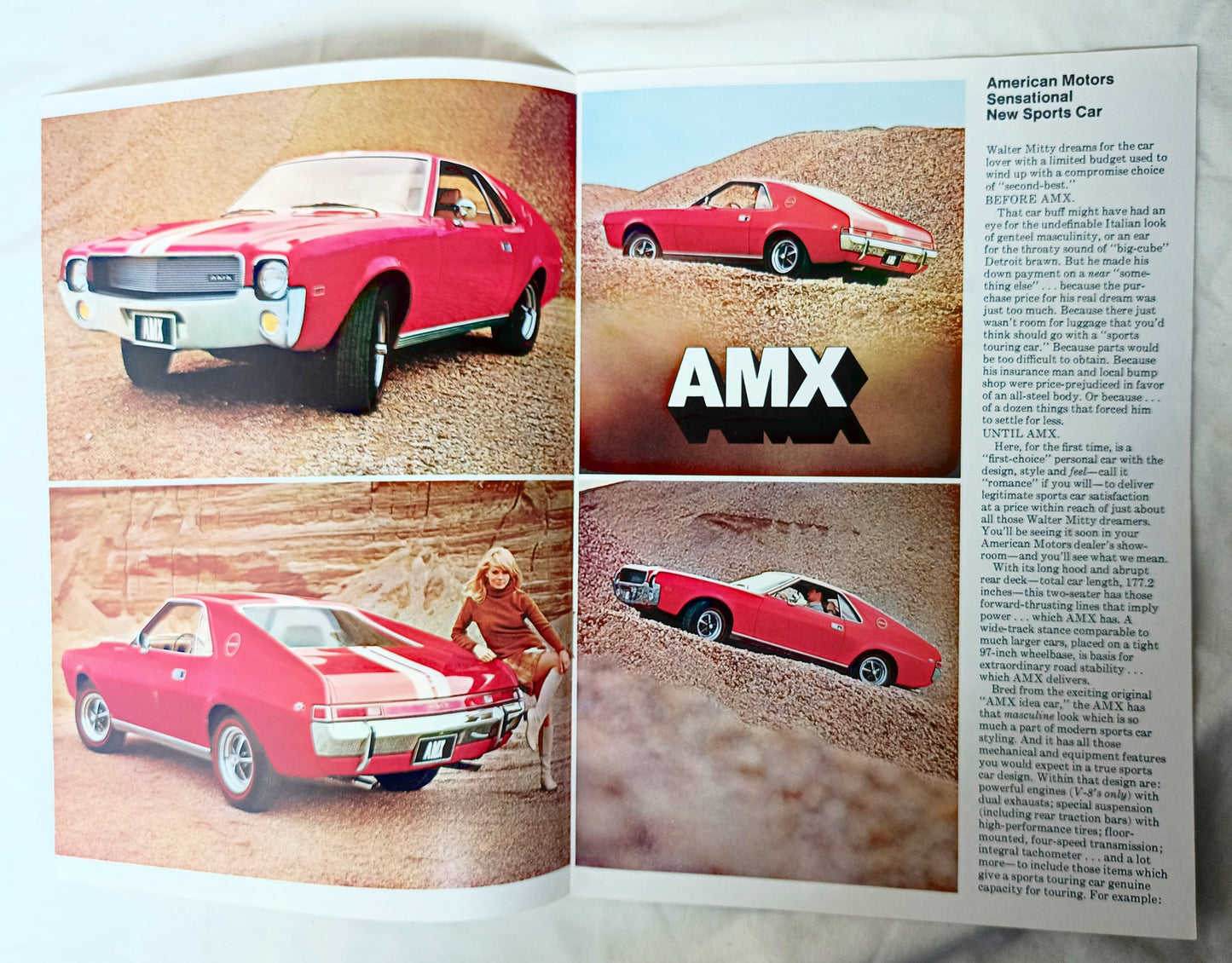 The AMX Story 1968 - American Motors New Sports Car Intro Brochure - TulipStuff