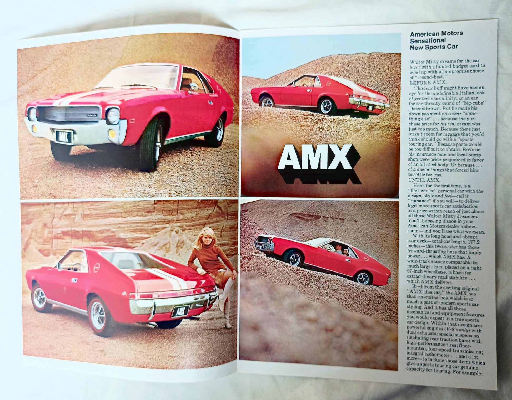 The AMX Story 1968 - American Motors New Sports Car Intro Brochure - TulipStuff