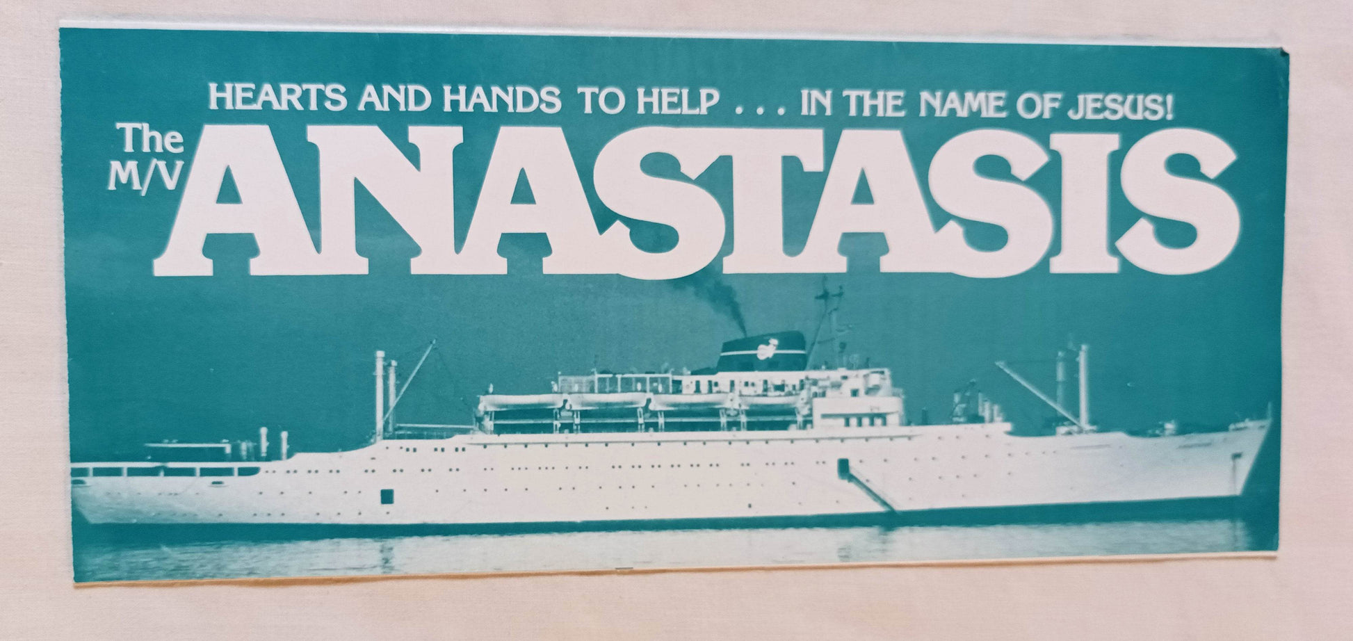 MV Anastasis Hospital Ship YWAM Mercy Ships 1963-64 Brochure 1980's - TulipStuff