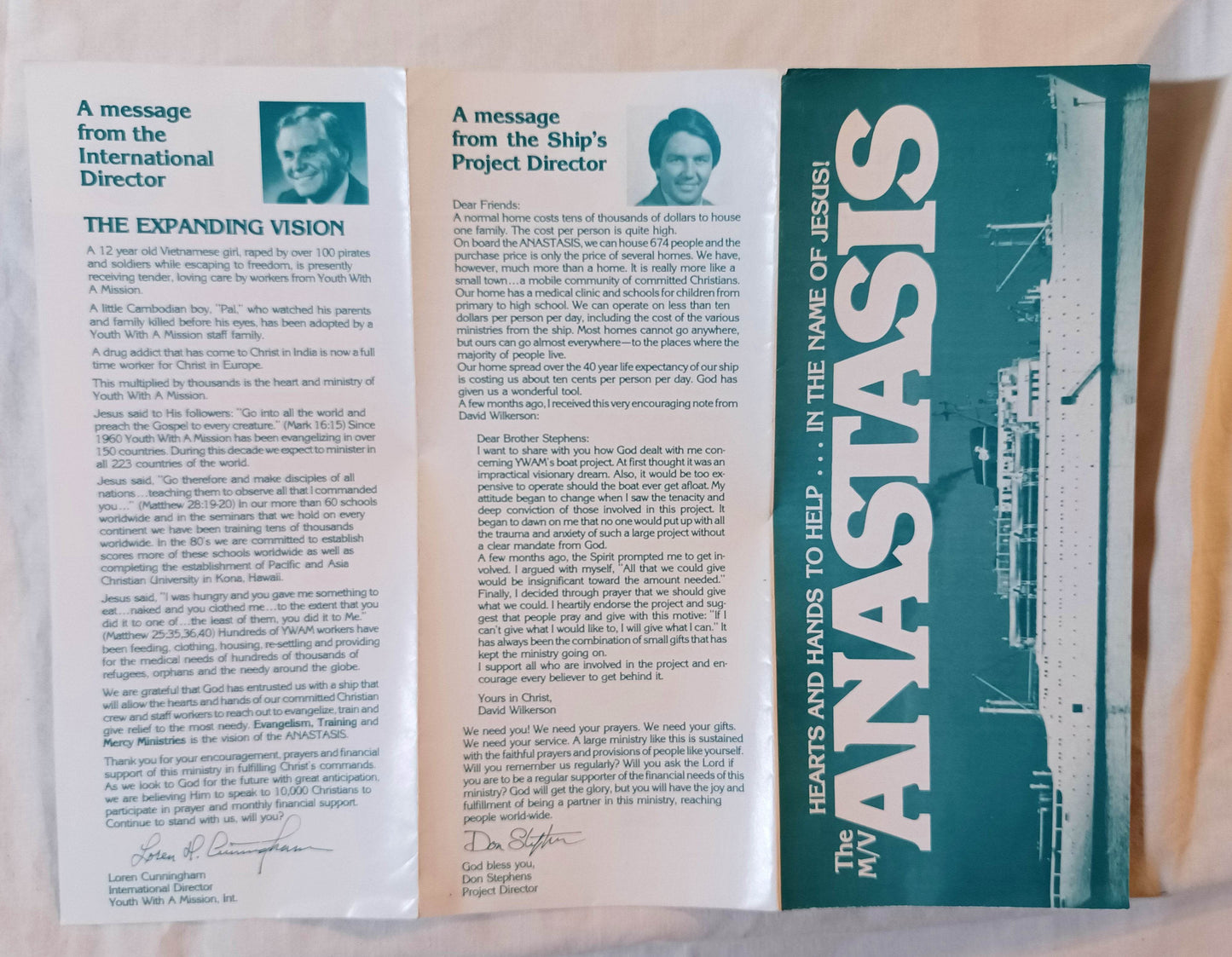 MV Anastasis Hospital Ship YWAM Mercy Ships 1963-64 Brochure 1980's - TulipStuff