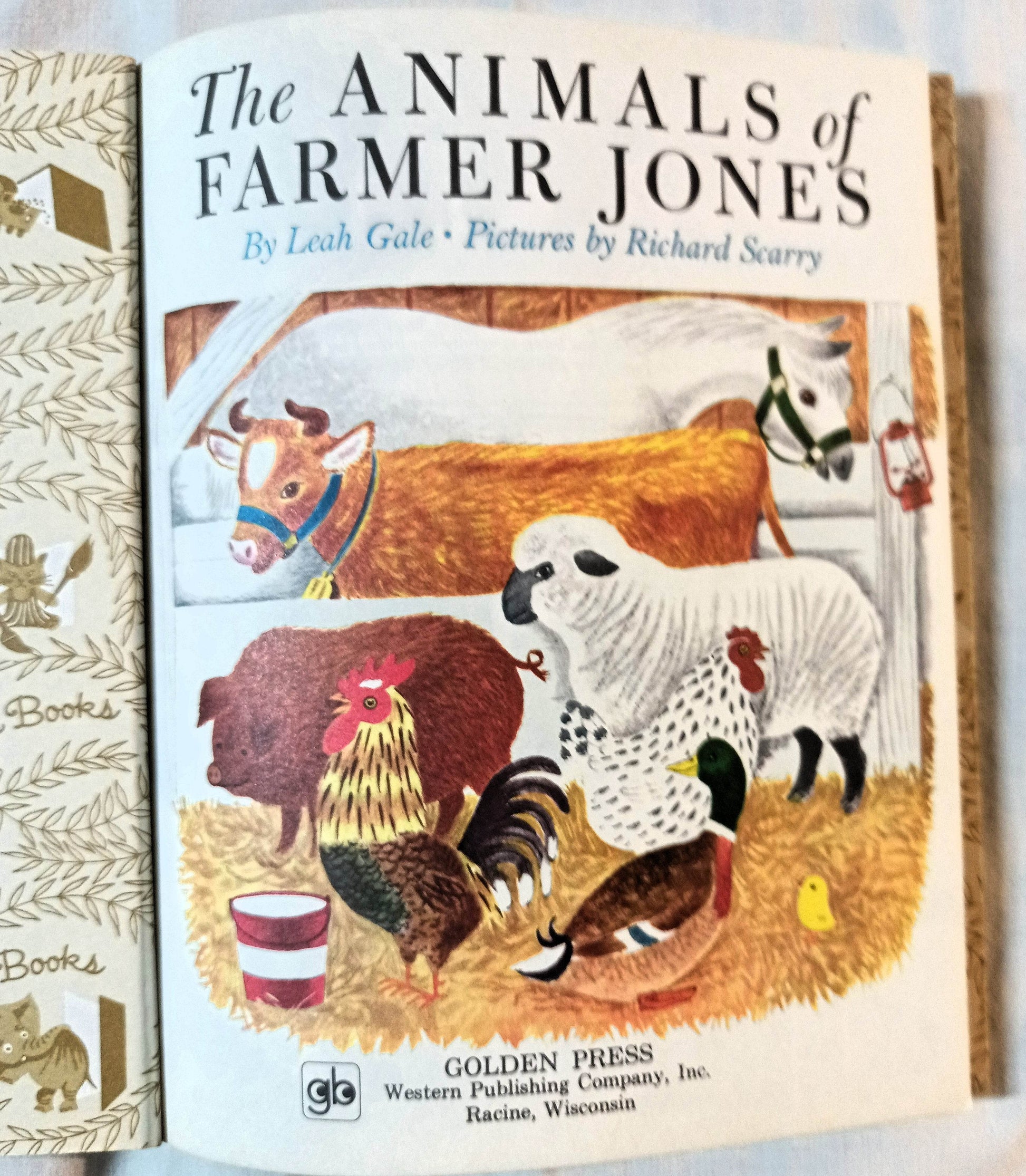 The Animals Of Farmer Jones Little Golden Book Richard Scarry 1973 - TulipStuff