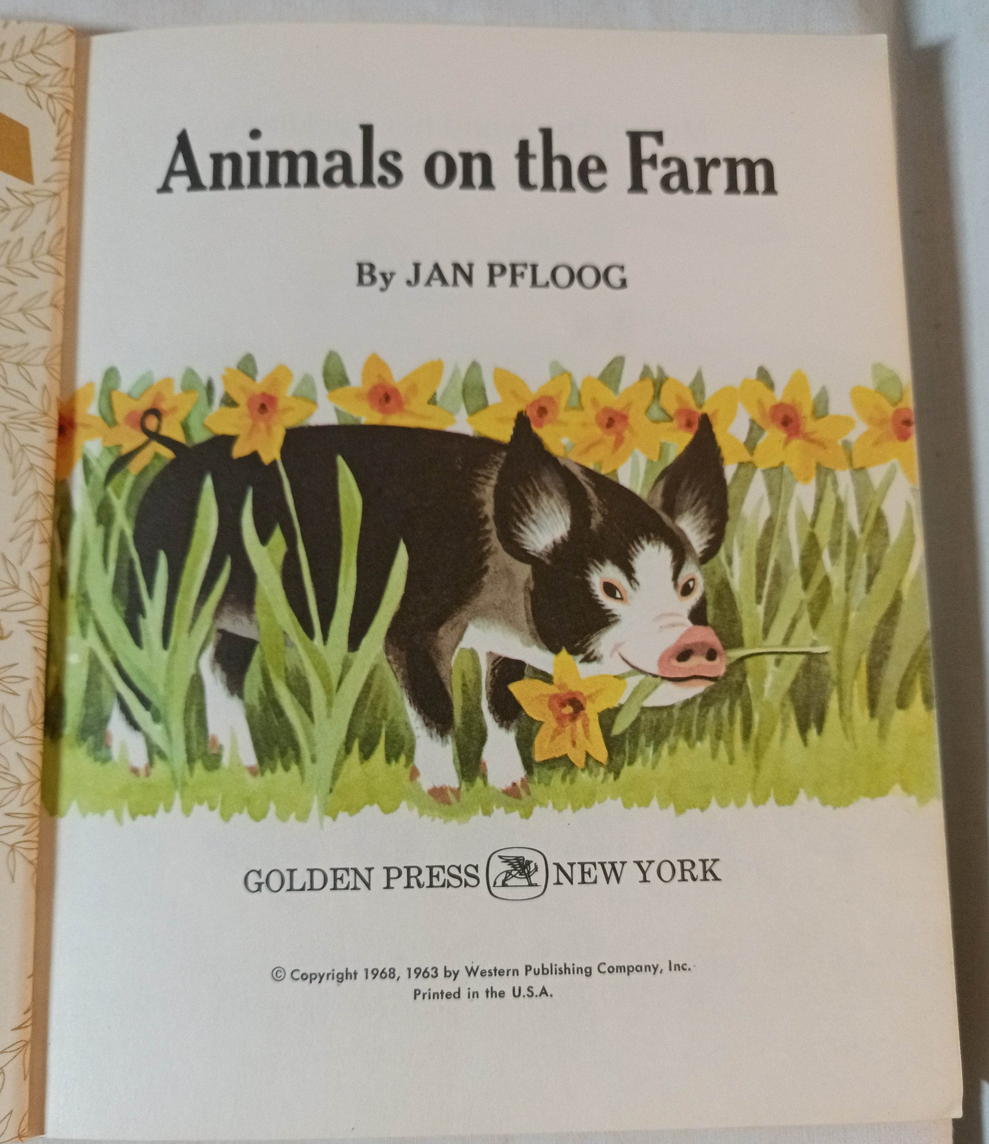 Animals On The Farm Little Golden Book Jan Pfloog 1968 - TulipStuff