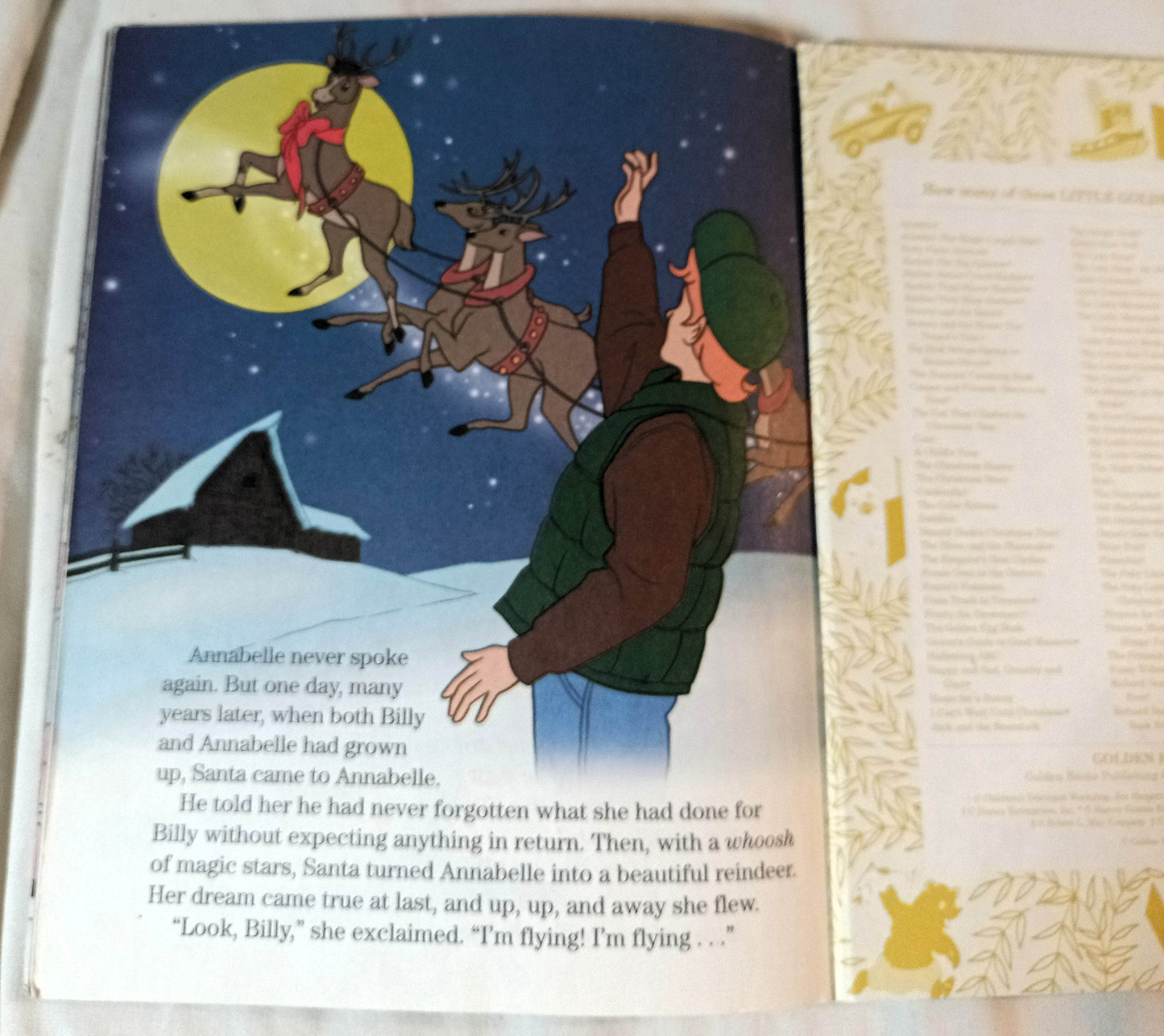 Annabelle's Wish Christmas Little Golden Book First Edition 1997 - TulipStuff