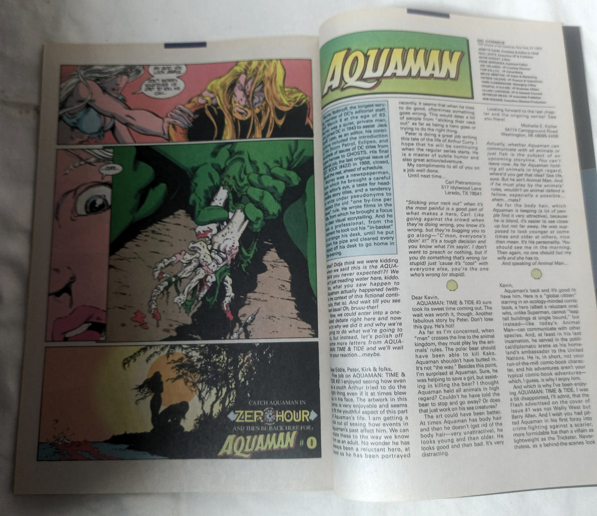 Aquaman #2 September 1994 (3rd Series) Single Wet Female DC Comics - TulipStuff