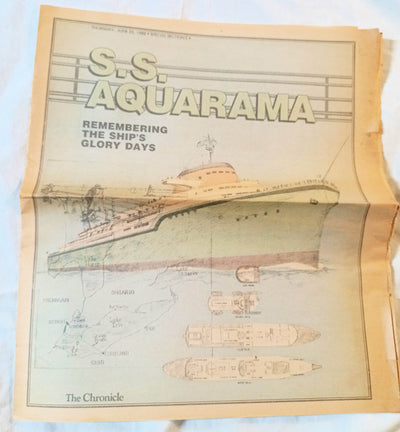 Aquarama Remembering The Ship's Glory Days Newspaper Insert 1988 - Tuliptuff