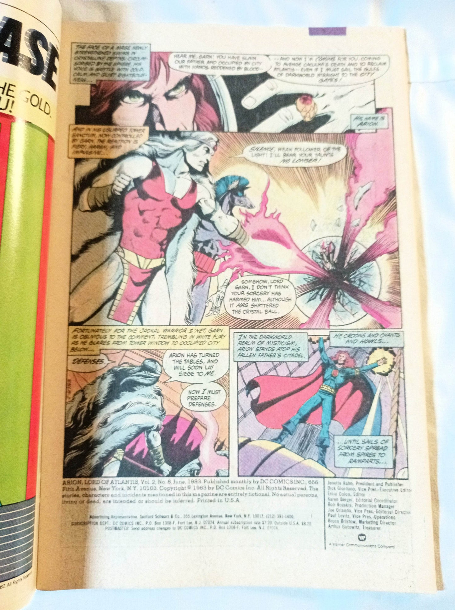 Arion Lord Of Atlantis Issue #8 June 1983 DC Comics - TulipStuff