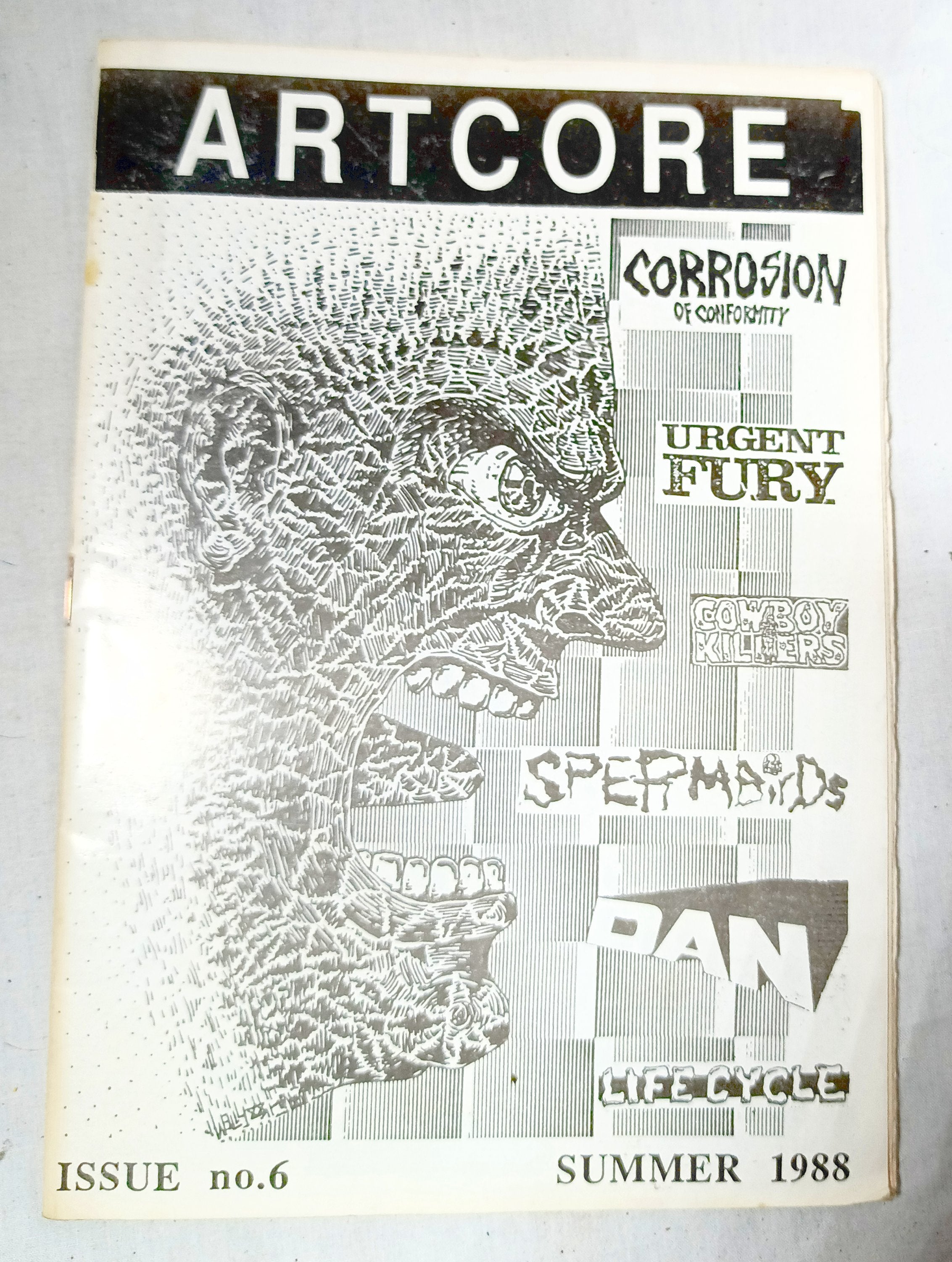 Artcore Fanzine #6 Summer 1988 UK Punk Zine COC Dan Urgent Fury
