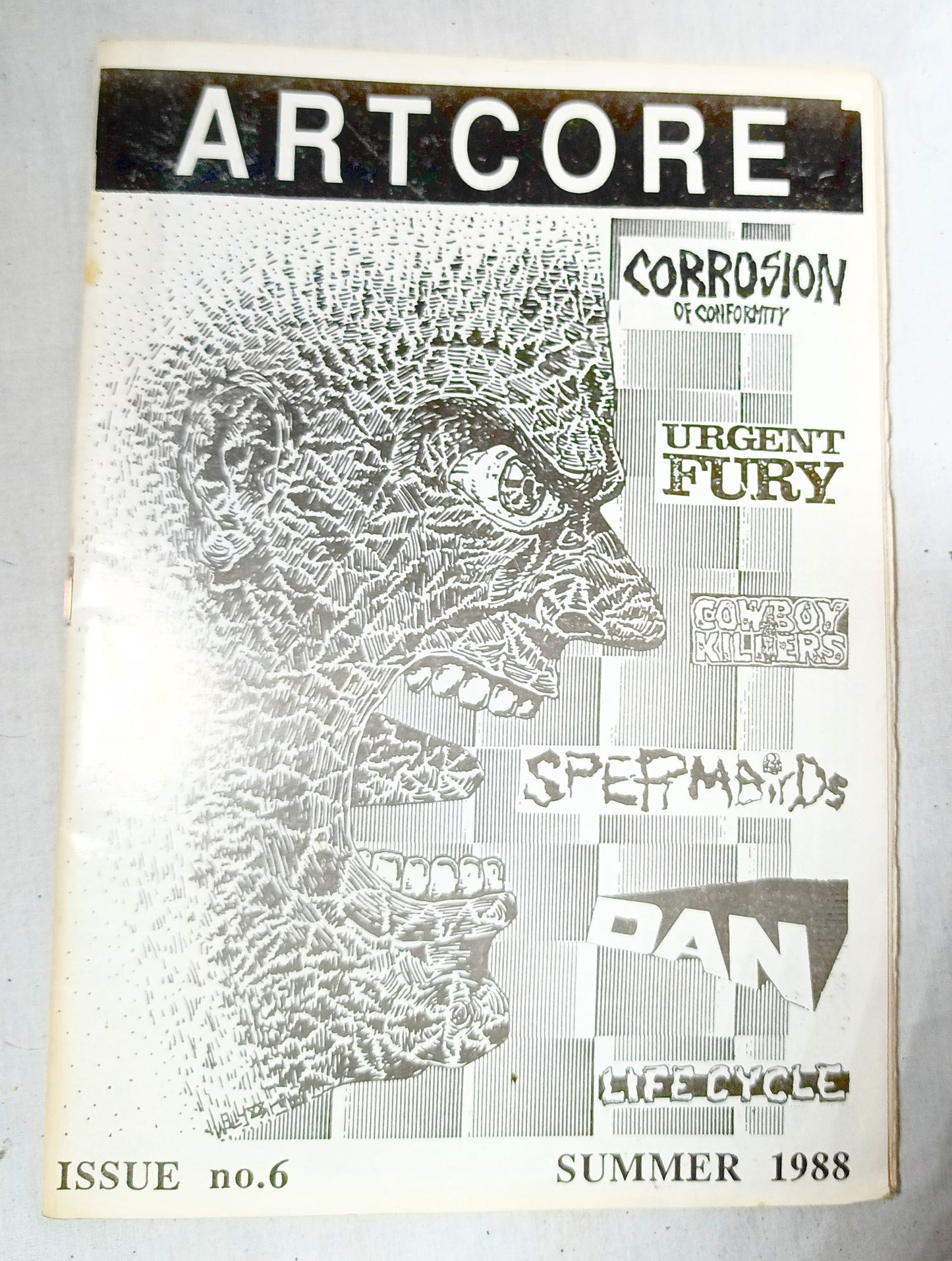 Artcore Fanzine #6 Summer 1988 UK Punk Zine COC Dan Urgent Fury - TulipStuff