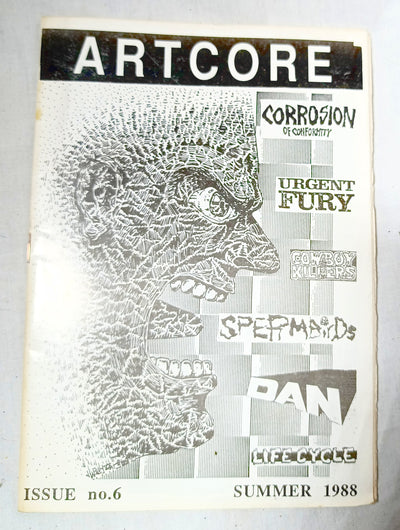 Artcore Fanzine #6 Summer 1988 UK Punk Zine COC Dan Urgent Fury - TulipStuff