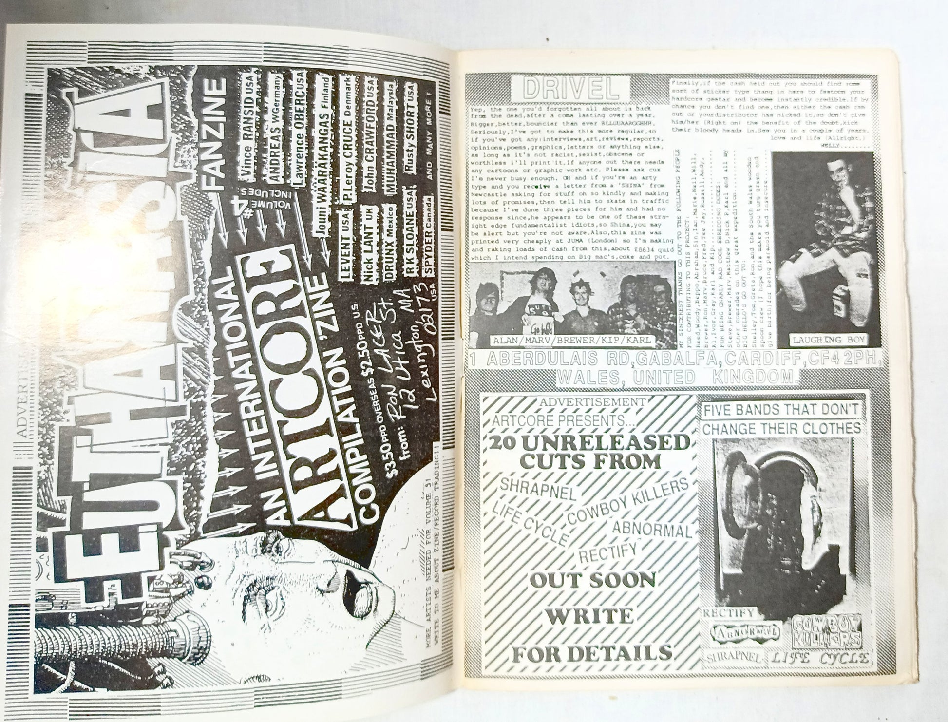 Artcore Fanzine #6 Summer 1988 UK Punk Zine COC Dan Urgent Fury - TulipStuff