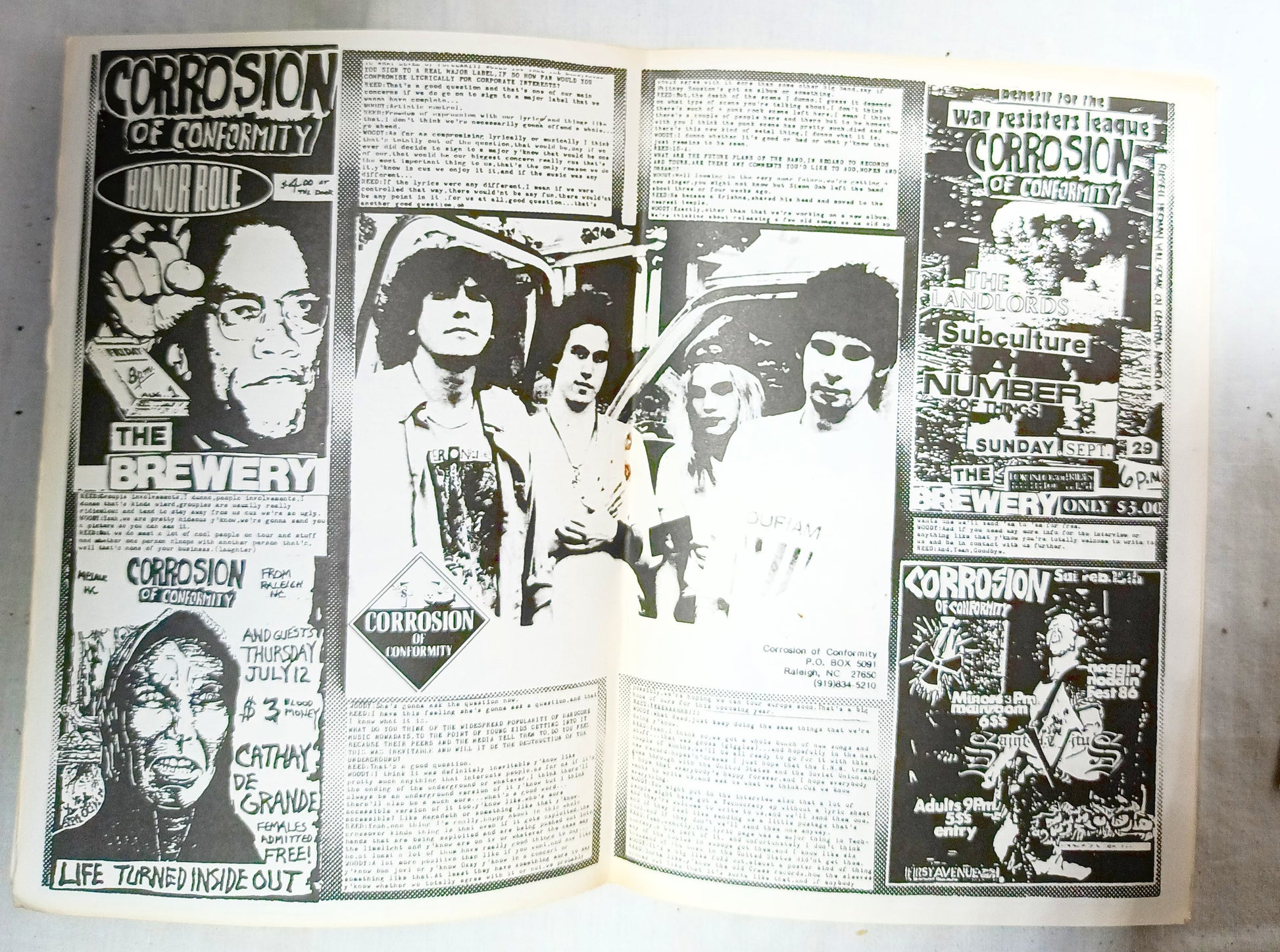 Artcore Fanzine #6 Summer 1988 UK Punk Zine COC Dan Urgent Fury - TulipStuff