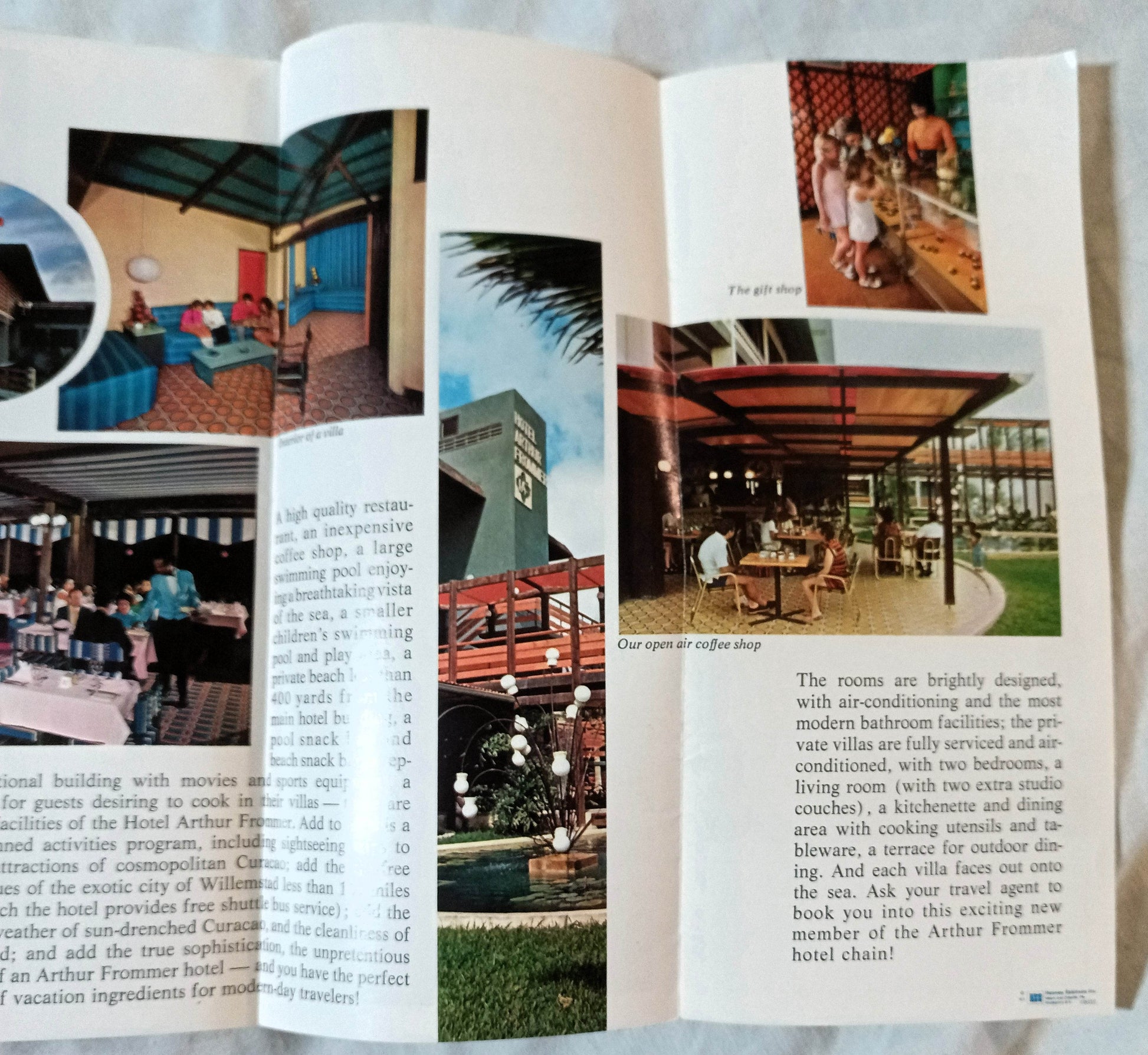 Hotel Arthur Frommer Curacao Piscadera Bay Willemstad Brochure 1971 - TulipStuff