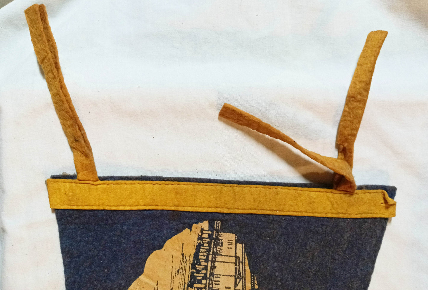 Asbury Park New Jersey Casino 26" Blue Felt Pennant 1940's - TulipStuff