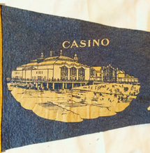 Load image into Gallery viewer, Asbury Park New Jersey Casino 26&quot; Blue Felt Pennant 1940&#39;s - TulipStuff
