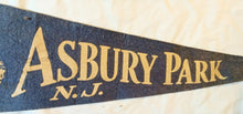 Load image into Gallery viewer, Asbury Park New Jersey Casino 26&quot; Blue Felt Pennant 1940&#39;s - TulipStuff
