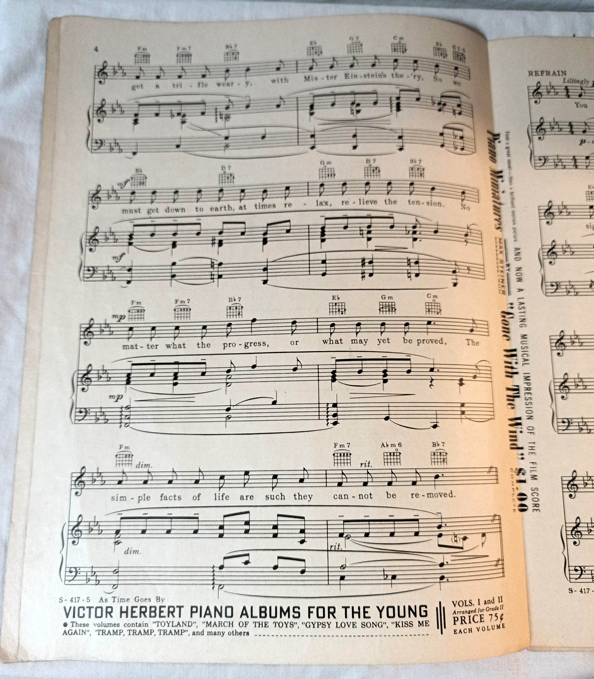 As Time Goes By Casablanca Bogart Bergman Hupfeld Sheet Music 1931 - TulipStuff