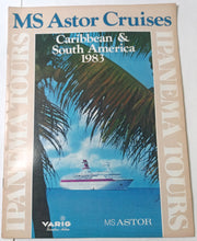 Load image into Gallery viewer, Astor United Cruises ms Astor 1983 Caribbean South America Cruise Brochure - TulipStuff
