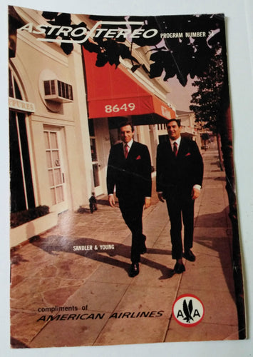 American Airlines Inflight AstroStereo Program Number 34 Brochure 1968 - TulipStuff