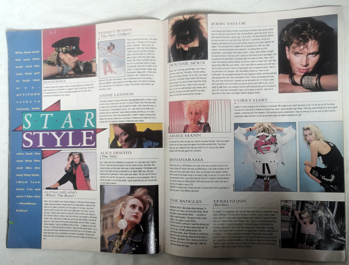 Attitude Magazine Spring 1987 Pilot Issue Teen 80's Pop Culture Fashion - TulipStuff