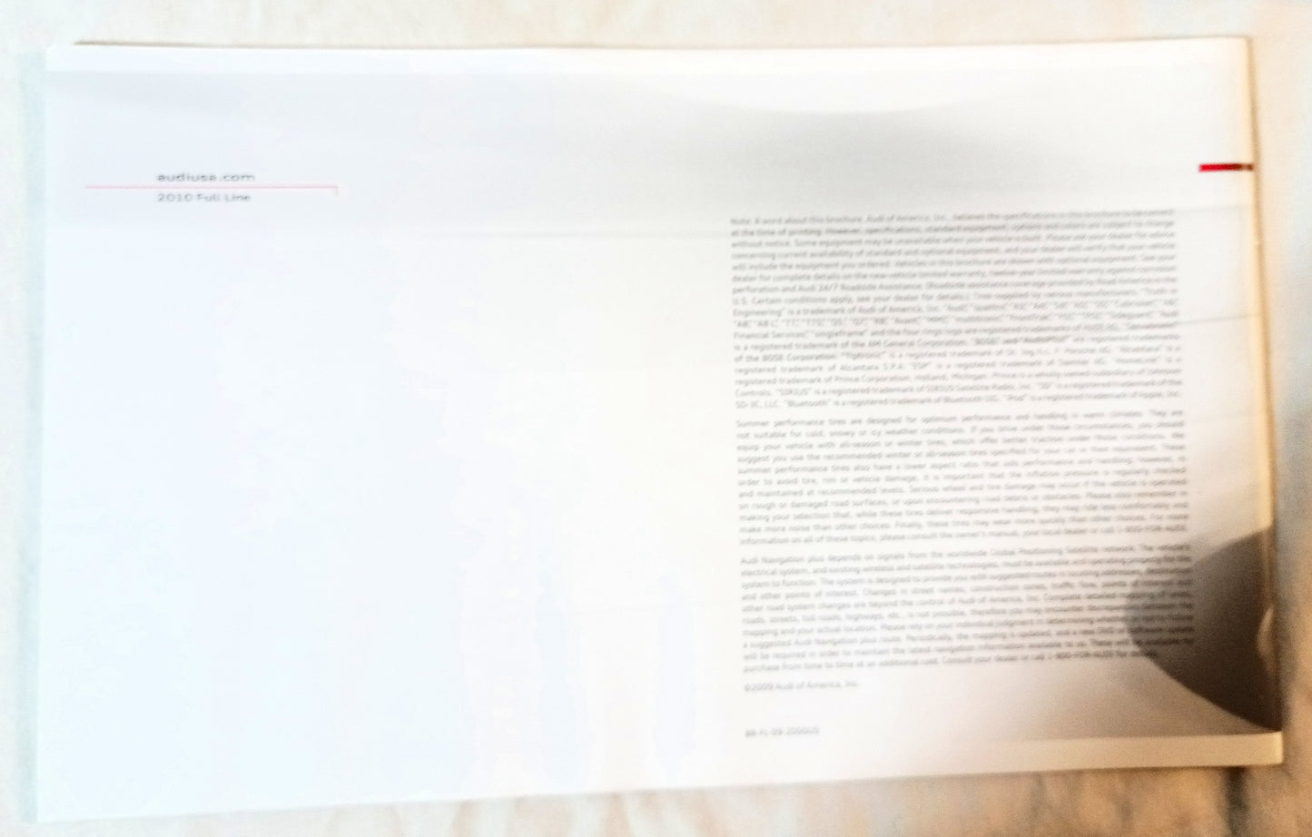 Audi 2010 Full Line Dealer Sales Brochure A3 A4 A5 A6 A8 Q5 Q7 TT R8 - TulipStuff