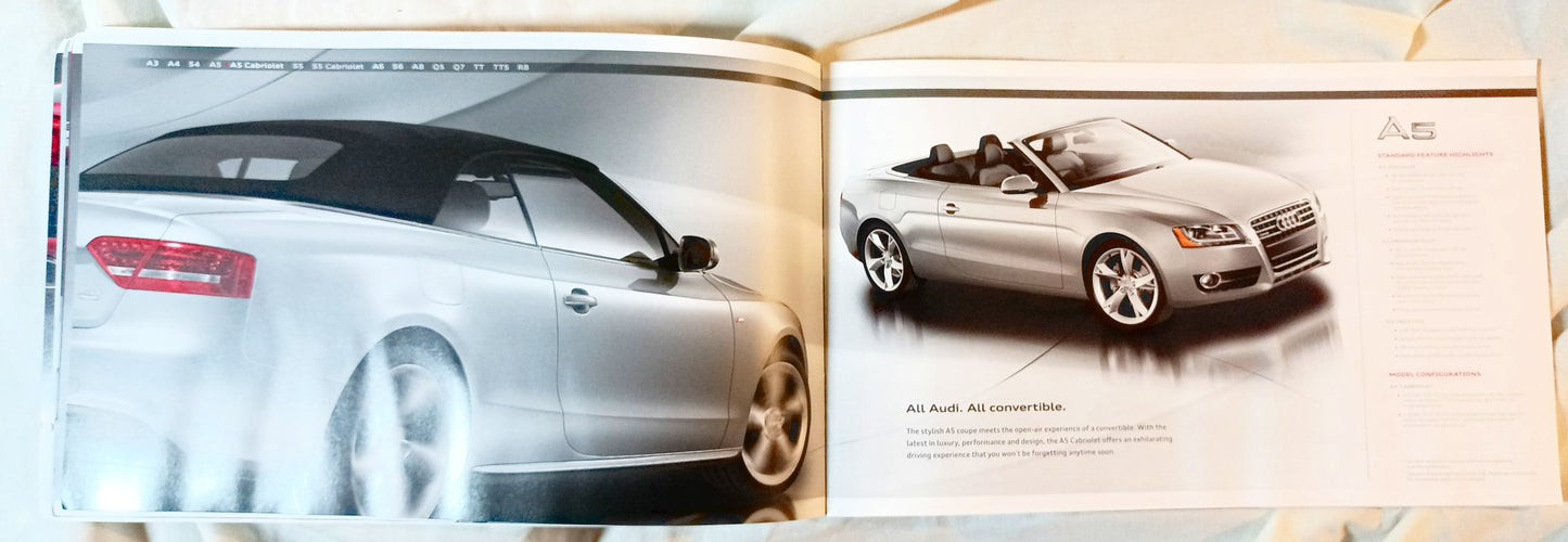 Audi 2010 Full Line Dealer Sales Brochure A3 A4 A5 A6 A8 Q5 Q7 TT R8 - TulipStuff