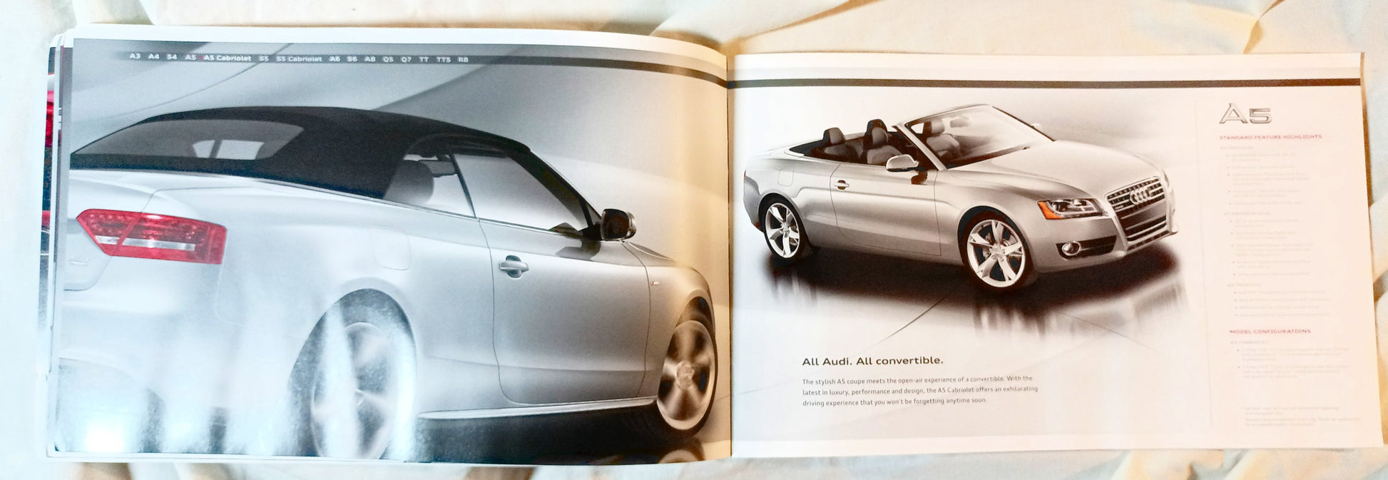 Audi 2010 Full Line Dealer Sales Brochure A3 A4 A5 A6 A8 Q5 Q7 TT R8 - TulipStuff