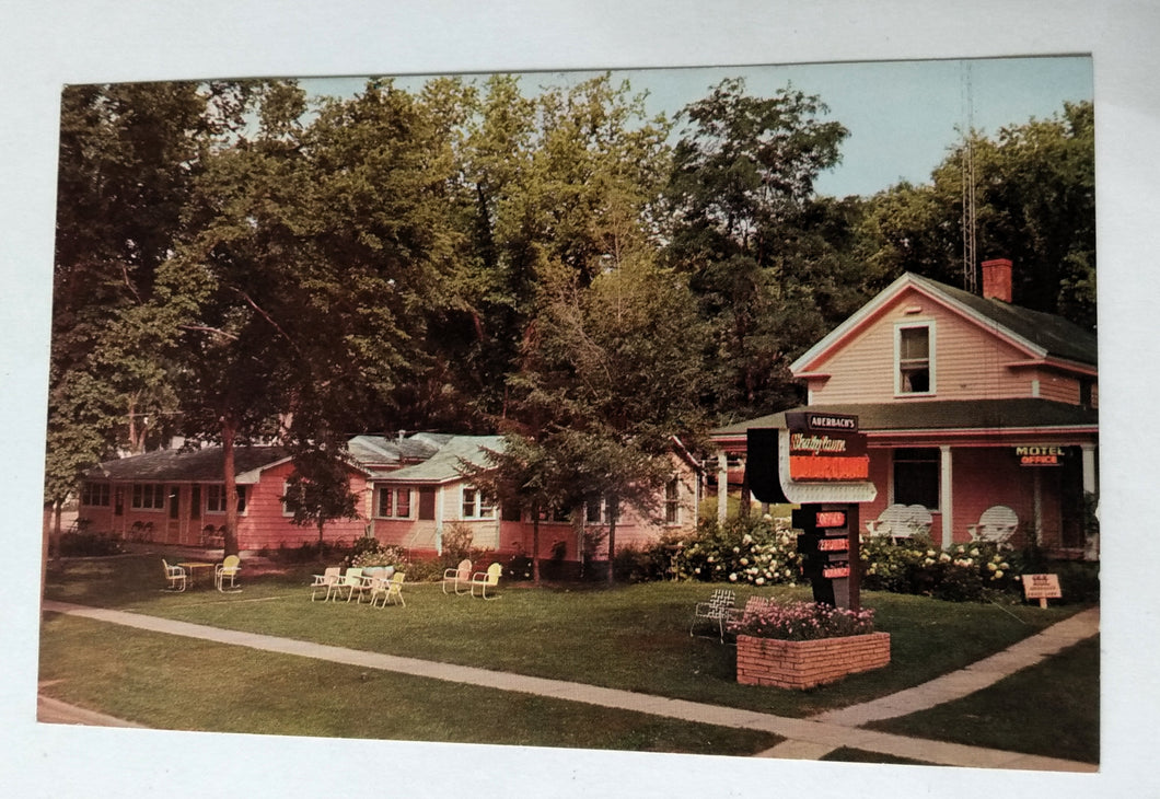 Auerbach's Shady Lawn Motor Court Superior St Wisconsin Dells 1950's - TulipStuff