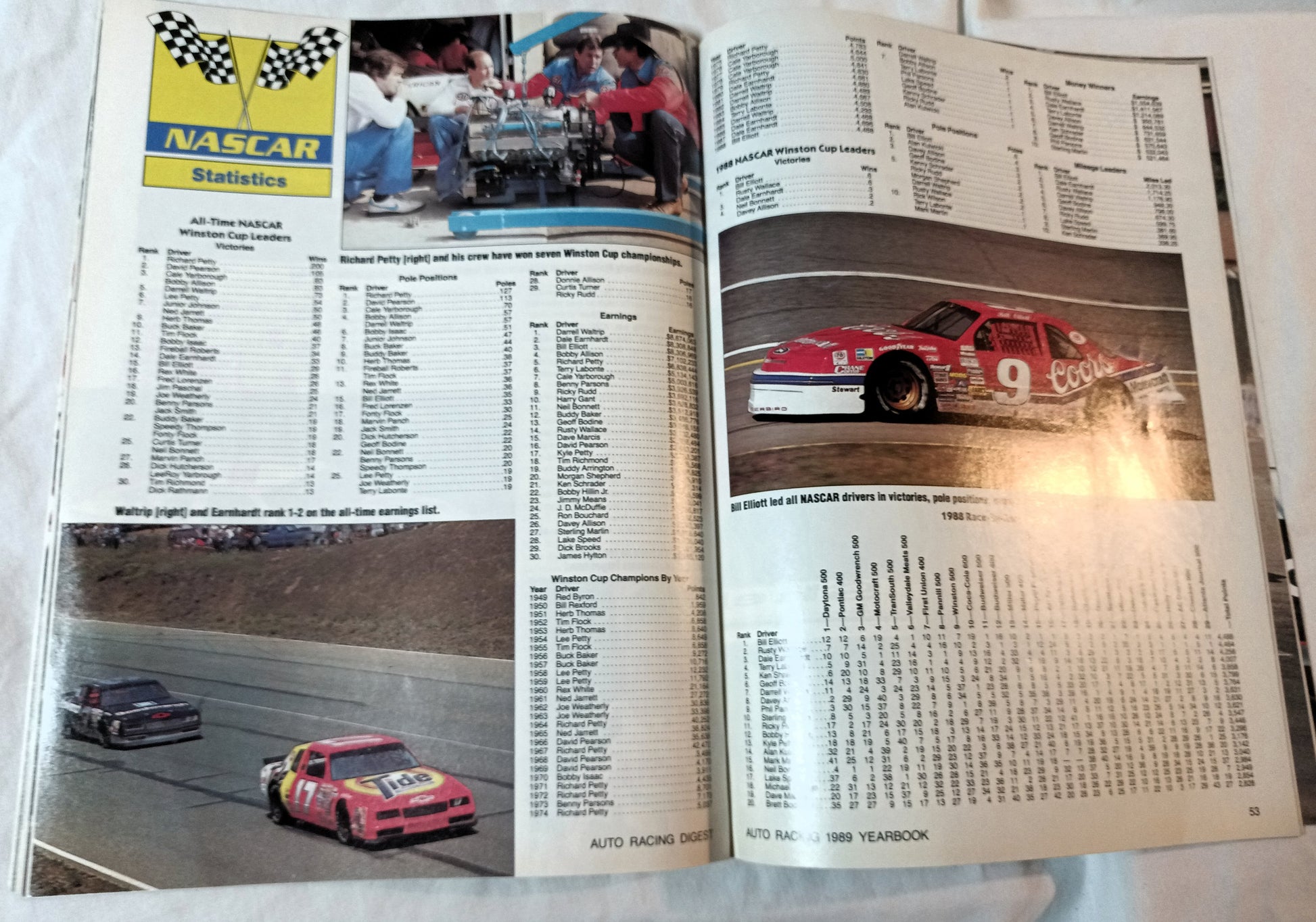 Auto Racing Digest 1989 Yearbook Annual Season Preview NASCAR CART IMSA - TulipStuff