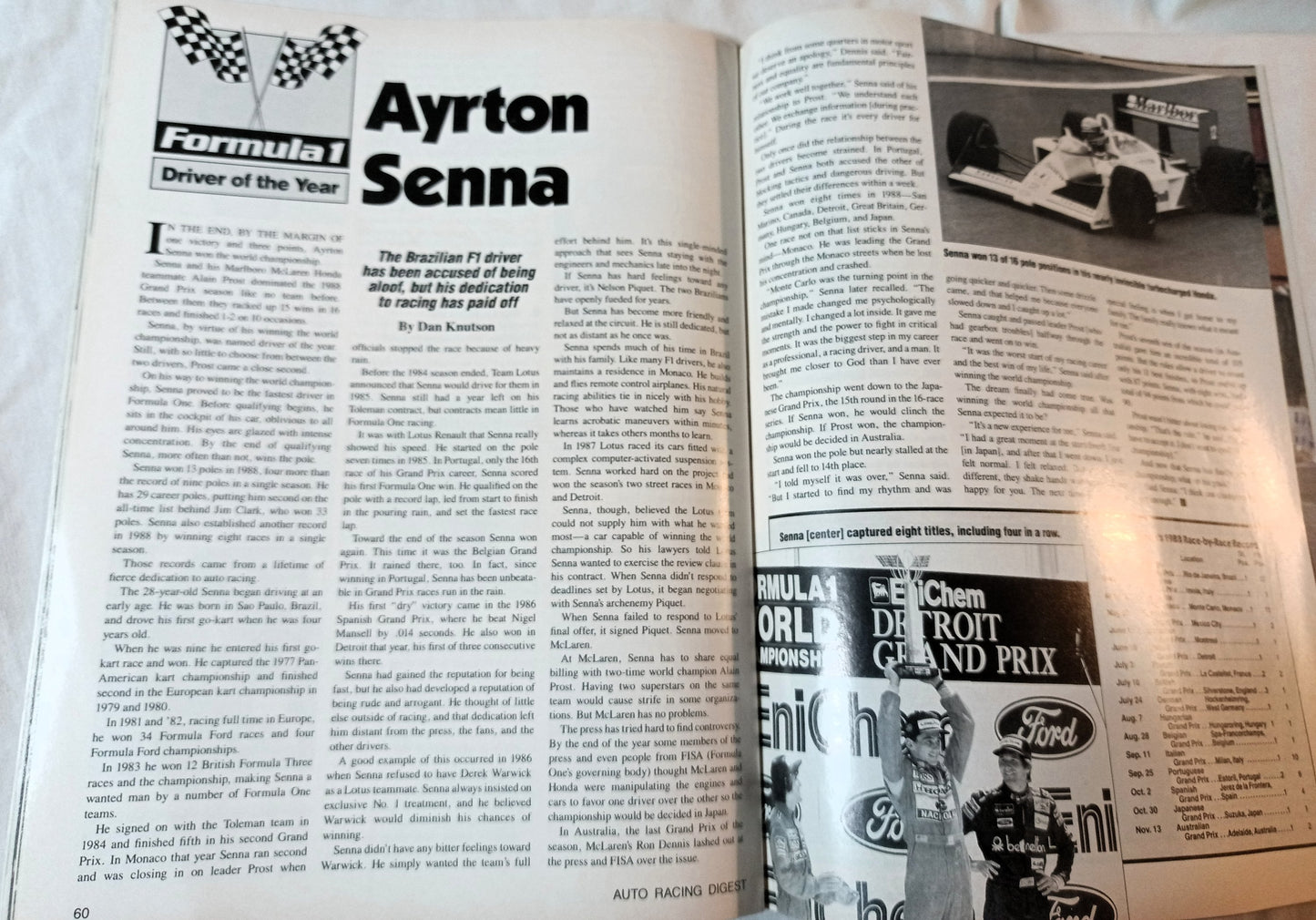 Auto Racing Digest 1989 Yearbook Annual Season Preview NASCAR CART IMSA - TulipStuff