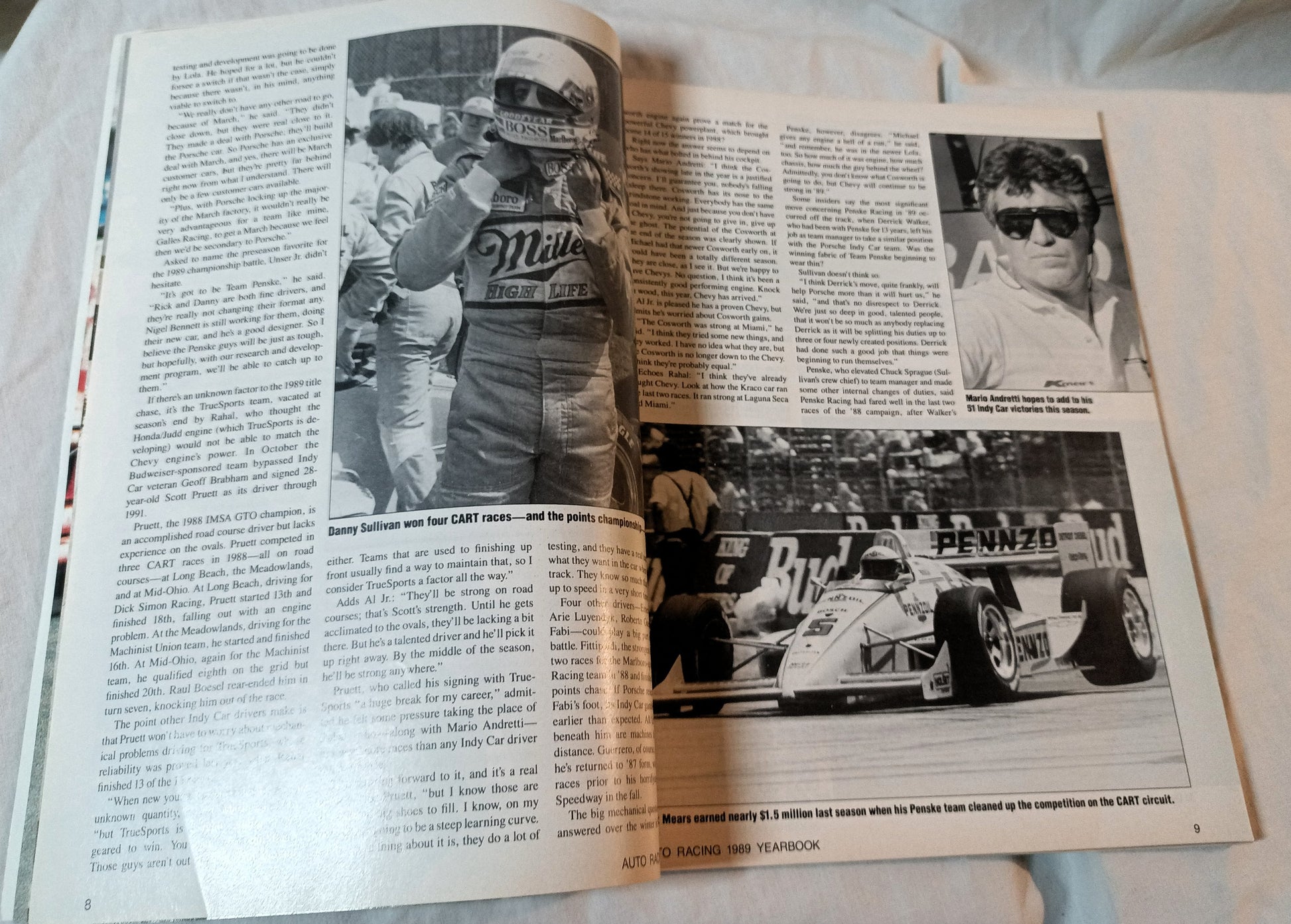 Auto Racing Digest 1989 Yearbook Annual Season Preview NASCAR CART IMSA - TulipStuff