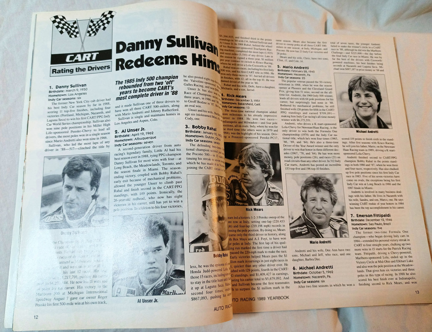 Auto Racing Digest 1989 Yearbook Annual Season Preview NASCAR CART IMSA - TulipStuff