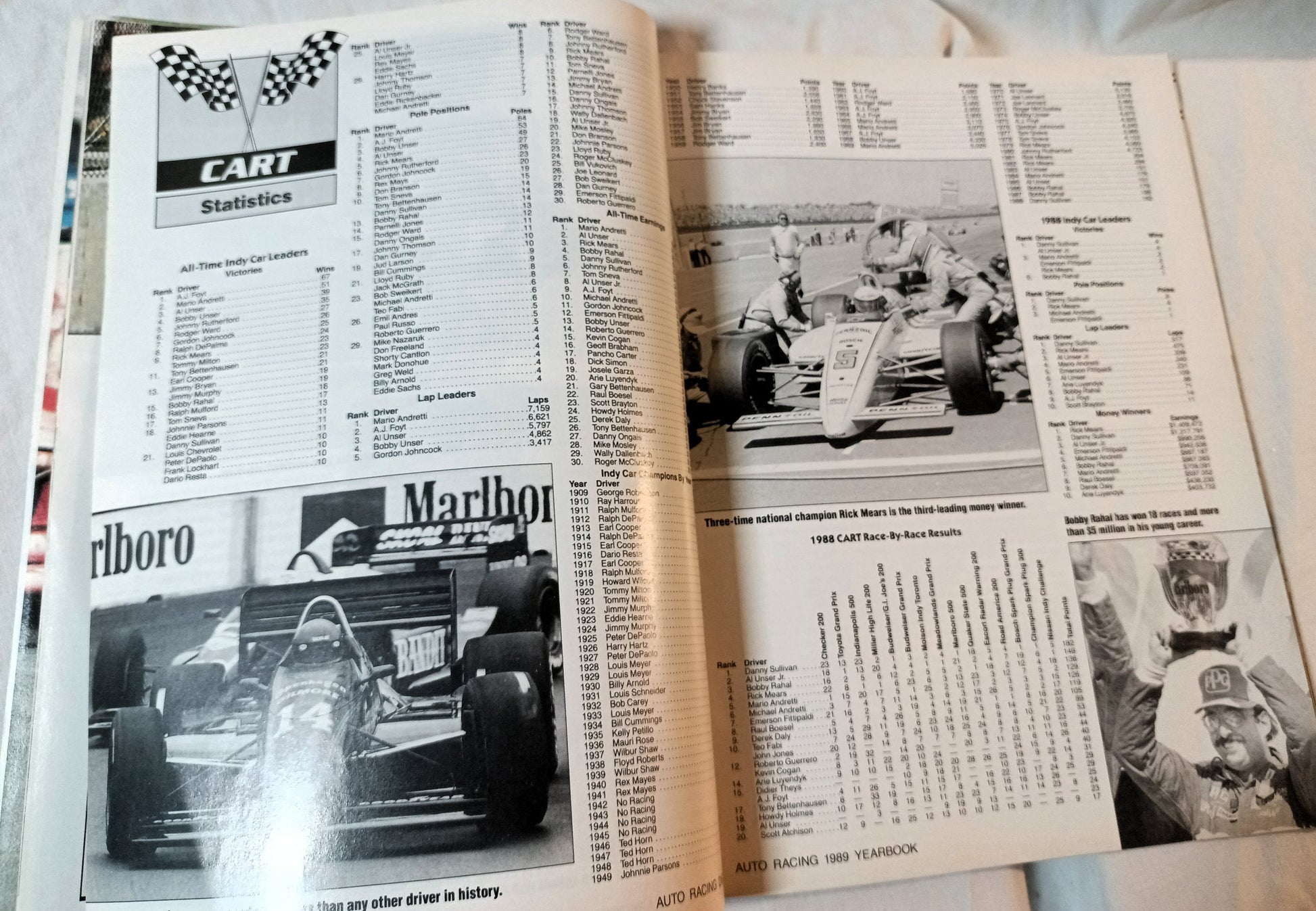 Auto Racing Digest 1989 Yearbook Annual Season Preview NASCAR CART IMSA - TulipStuff