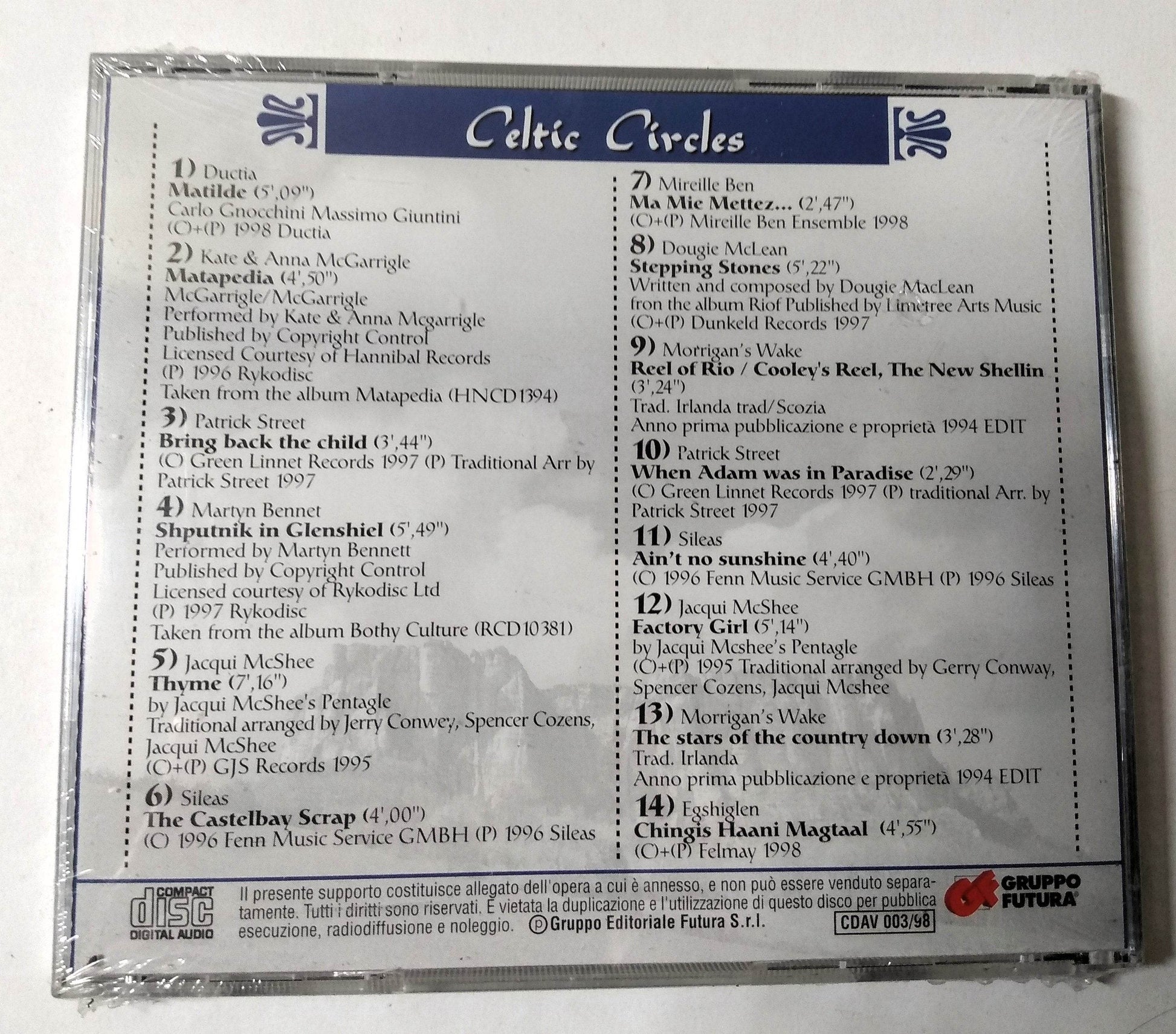 Avalon Celtic Circles Irish Music Compilation Album CD 1998 - TulipStuff
