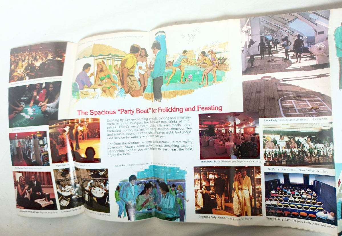 Western Cruise Lines Azure Seas 1980 LA Mexico Cruises Intro Brochure - TulipStuff